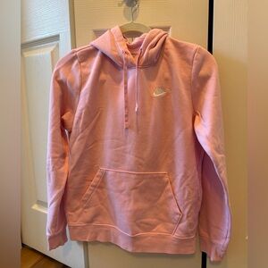 Nike Light Pink Pullover Hoodie with White Swoosh
